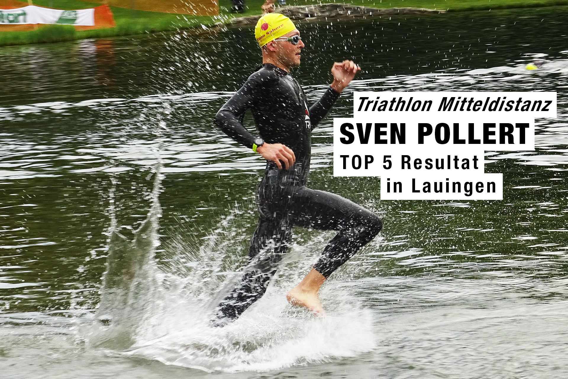 TRIATHLON LAUINGEN SVEN POLLERT BEI DER MITTELDISTANZ TOP 5 / 1st Out of Water after 2100 m © Sven Pollert