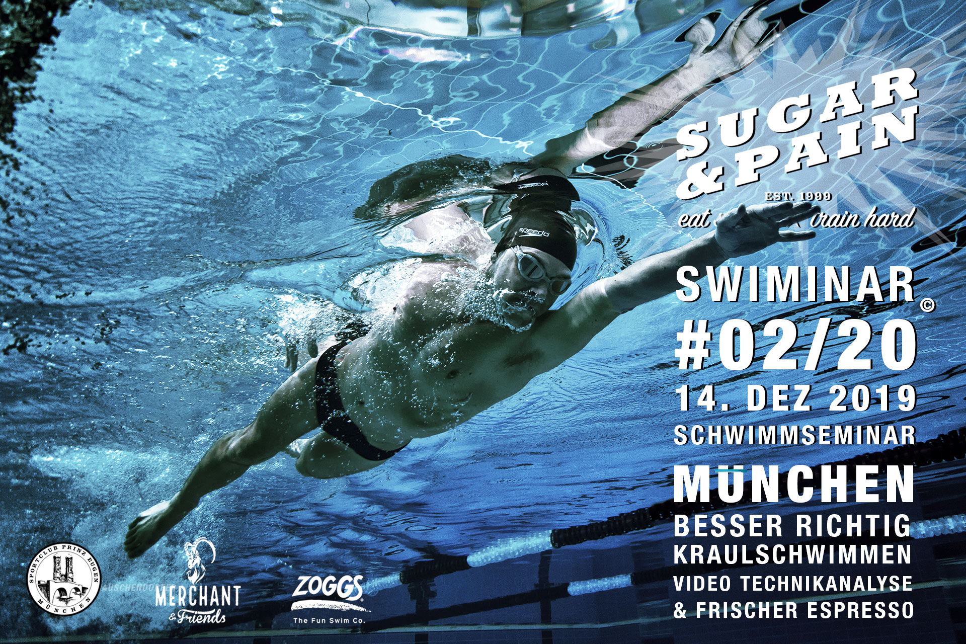 SUGAR & PAIN SWIMINAR #02/20 Richtige Kraultechnik – Das Schwimmseminar mit Videoanalyse / Titel © Stefan Drexl