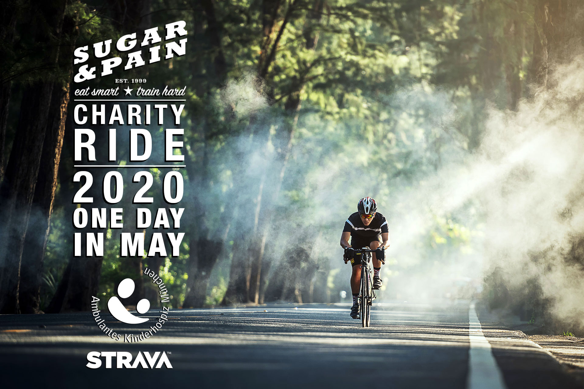 SUGAR & PAIN "ONE DAY IN MAY" Charity Ride 2020 Allein Kilometer sammeln – gemeinsam spenden und gewinnen © Stefan Drexl / AdobeStock