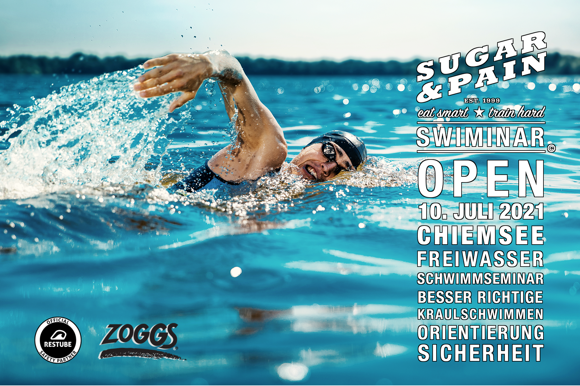 SWIMINAR #OPEN Chiemsee 01/21 Seminar besser im Freiwasser schwimmen / Titel © Stefan Drexl / master1305 / AdobeStock