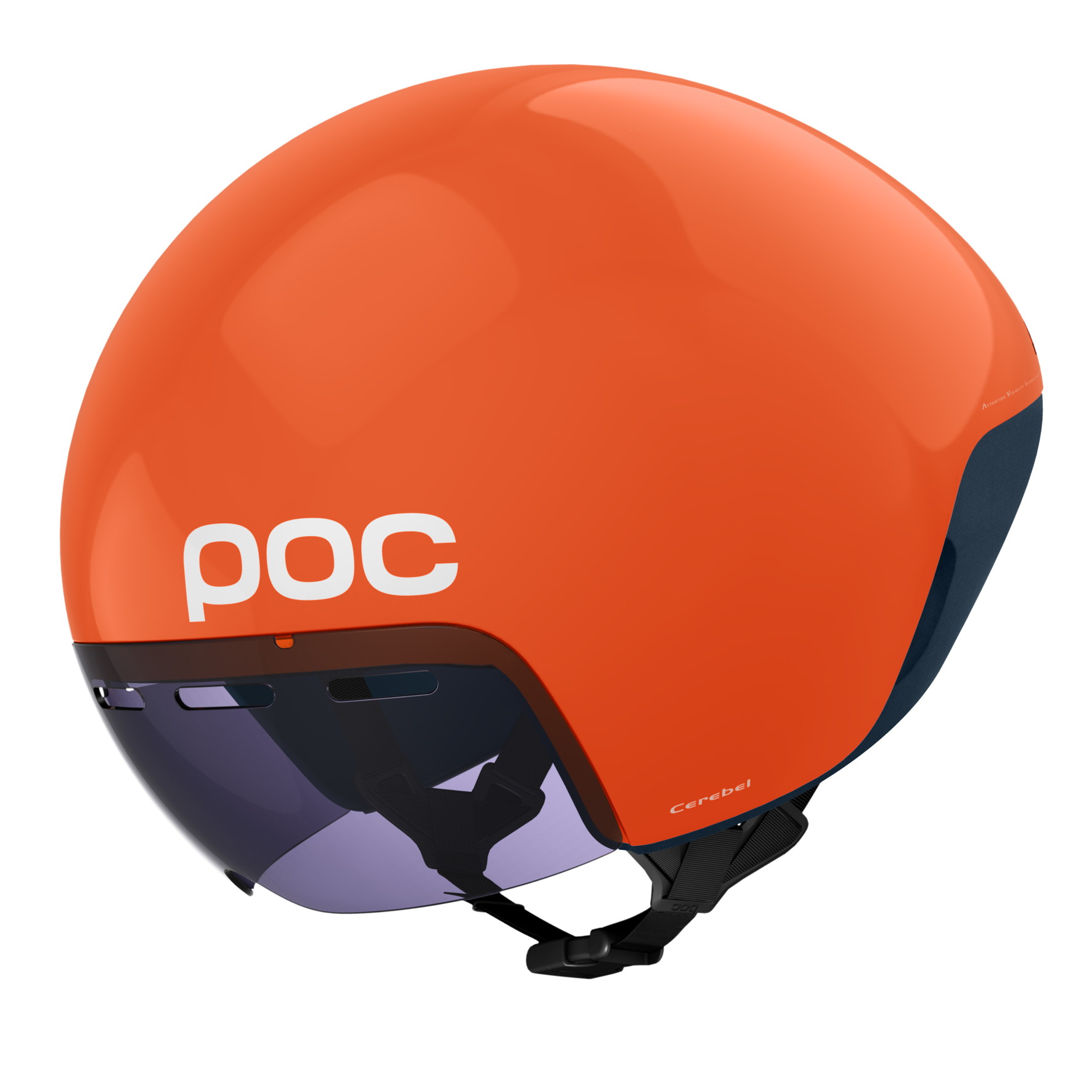 POC’s neuer Aerohelm Cerebel Raceday für das Zeitfahren und Triathlon mit magnetischem Zeiss Visier wurde in enger Zusammenarbeit mit dem Garmin-Sharp Pro Cycling Team, der Volvo Car Group und dem WATTS Lab entwickelt.